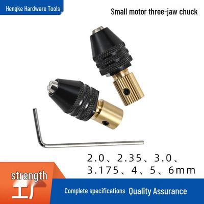 Compact Self-Tightening Drill Chuck, Brass, 2.35/3.175mm Shaft, DIY 0.3-3.2mm