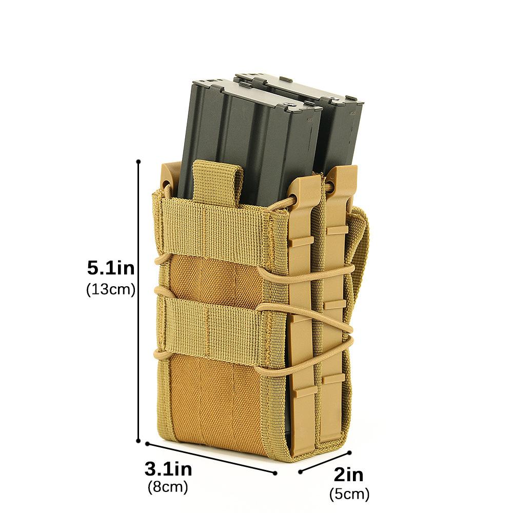 Tiger double full size cs camouflage quick pull function bag 5.56/7 .62molle double layer accessory magazine box