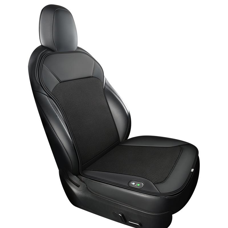 Kühlende Autositzauflage - Luftgeblasene Massage, Eis-Seide, Geräuschreduzierung für 12V/24V Fahrzeuge