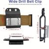 Stainless Steel&Rubber Belt Clamp,Clip-On Tool Holder for Impact,Hand Drills,Tape Measures,Nailer or Any Tools with Hanger Clip