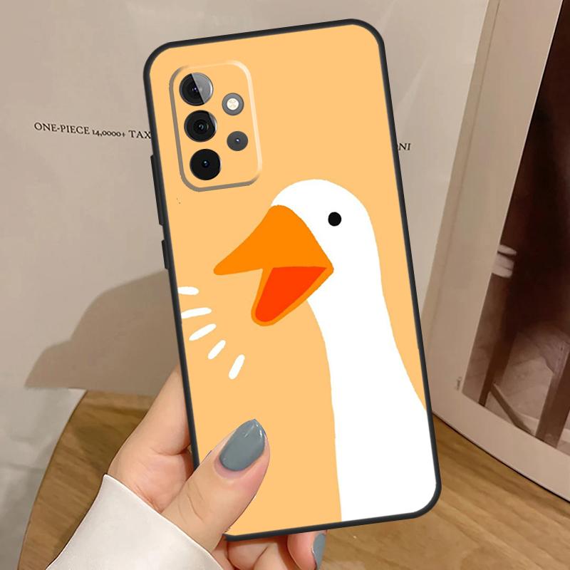 

Мультяшный забавный гусь Чехол для Samsung Galaxy A34 A54 A14 A15 A35 A55 A52 A32 A12 A51 A71 A13 A23 A33 A53 Обложка Samsung A23