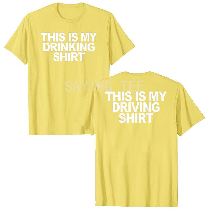 This Is My Drinking Shirt and Driving Shirts Funny Quotes TShirt Letters Printed Sayings Graphic Tee Tops Short Sleeve Blouses