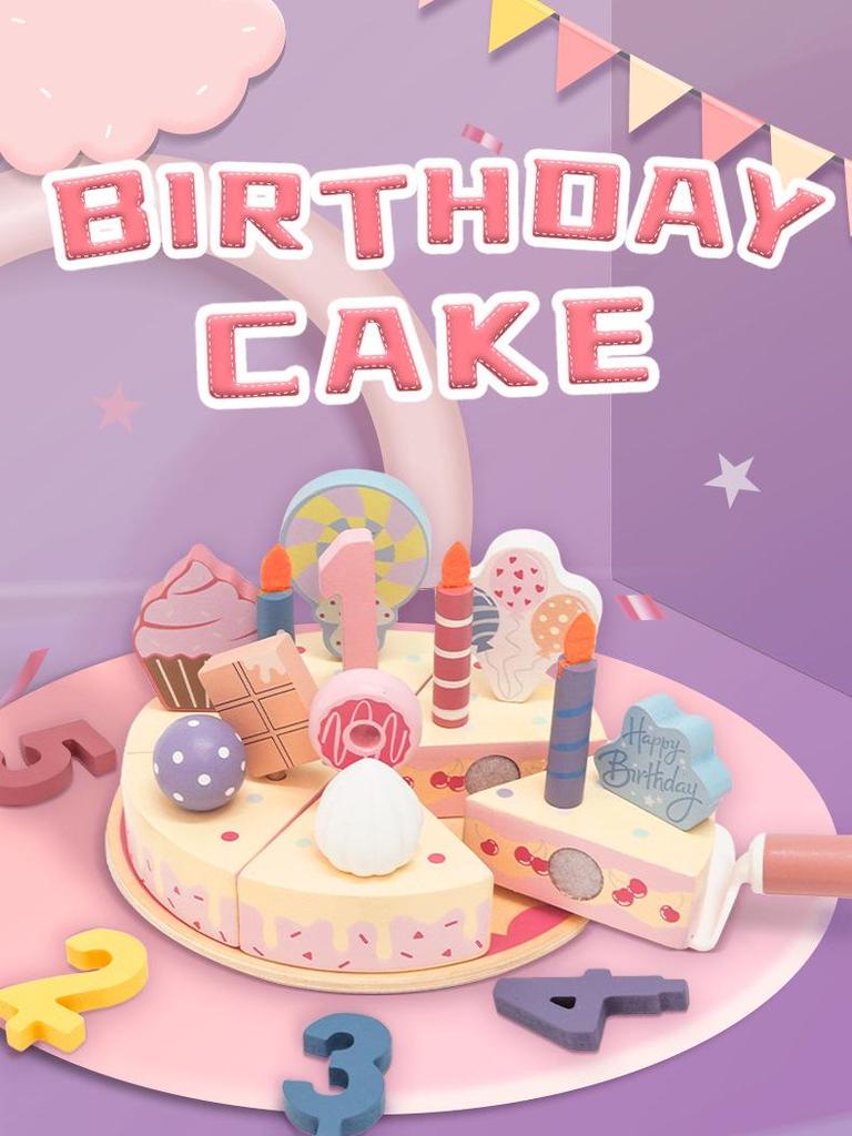 Educational Wooden Playhouse Cake Toys for Kids - Perfect Birthday Gift