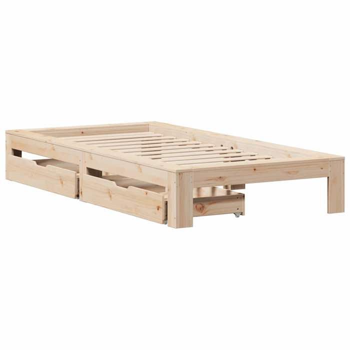 VidaXL Cadre de lit sans matelas 75x190 cm bois de pin massif 3309023