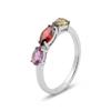 Ring - LUXENTER - Prazma - Metal Alloy - Multicolored Zirconia - Rhodium Finish