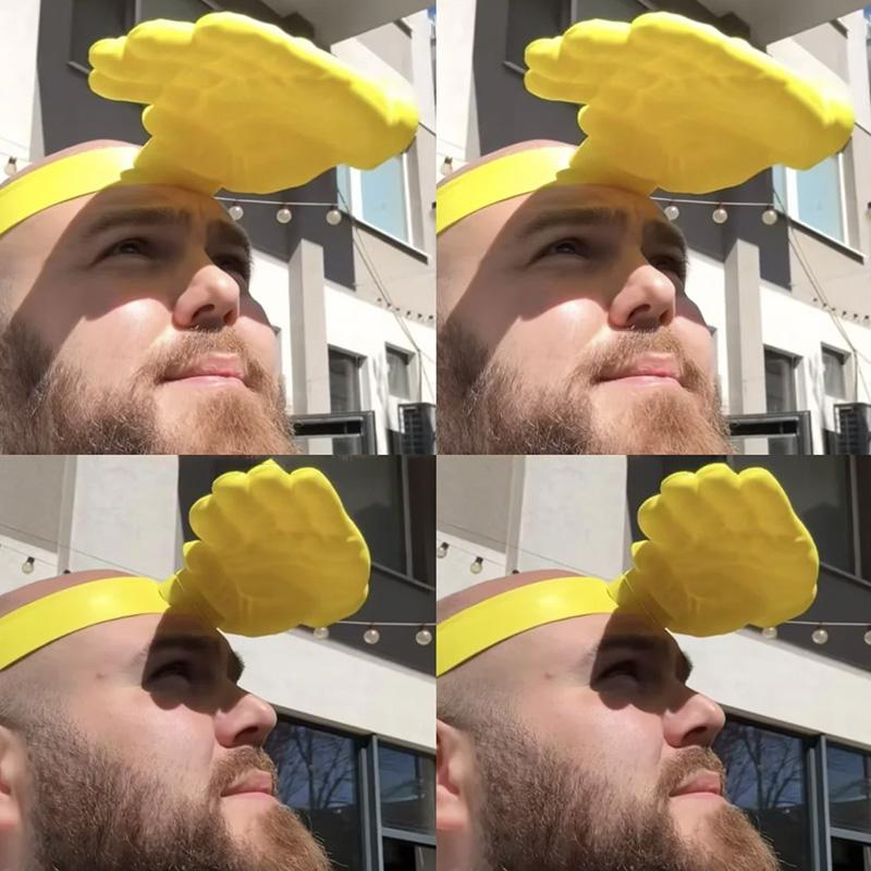 Funny Palm-Shaped Sun Hat 3D Printed Palm-Slap Sun Hats Hands-Free Hand Shade Hat Instant Sun Protection Visor Outdoor Travel