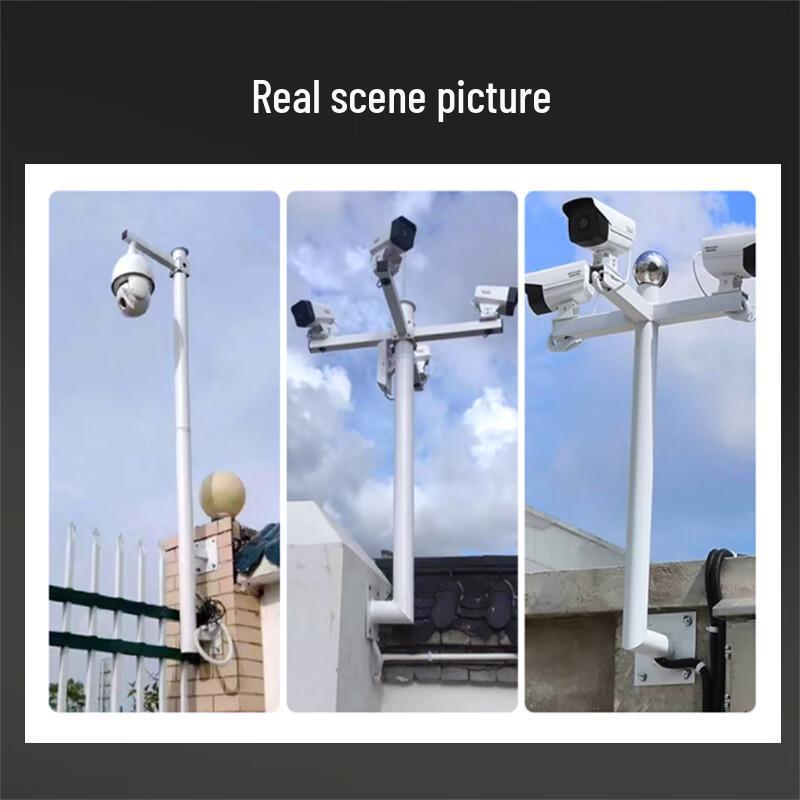 Pipeso Outdoor L-Shaped Security Camera Mount Pole