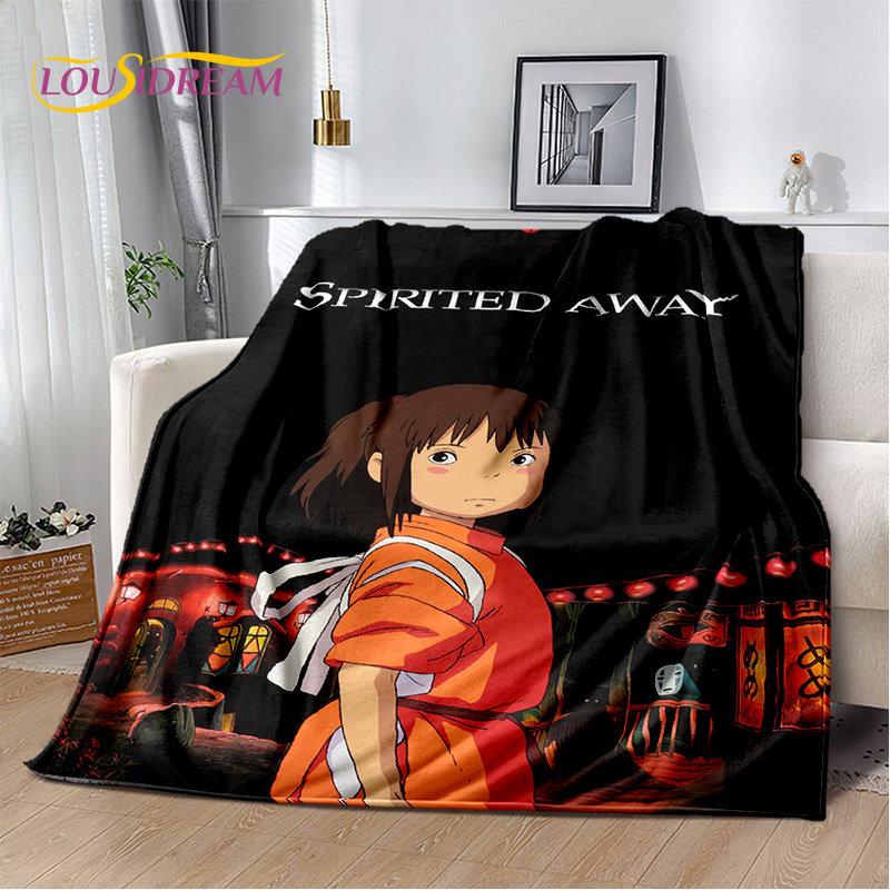 Spirited Away Cartoon Anime Soft Plush Blanket,Flannel Blanket Throw Blanket for Living Room Bedroom Bed Sofa Picnic Cover Kids
