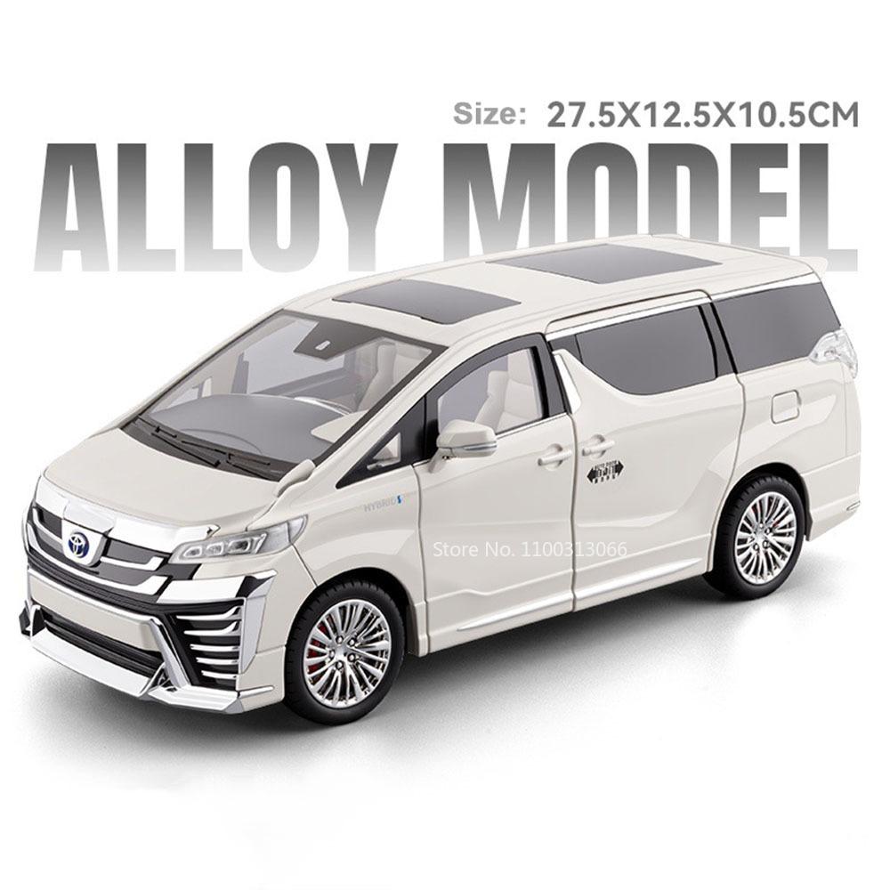 

1:18 Vellfire Alphard Miniature Model Cars Toys Alloy Diecast with Light Music Vehicles Wheel Steering MPV for Boys Edutainment