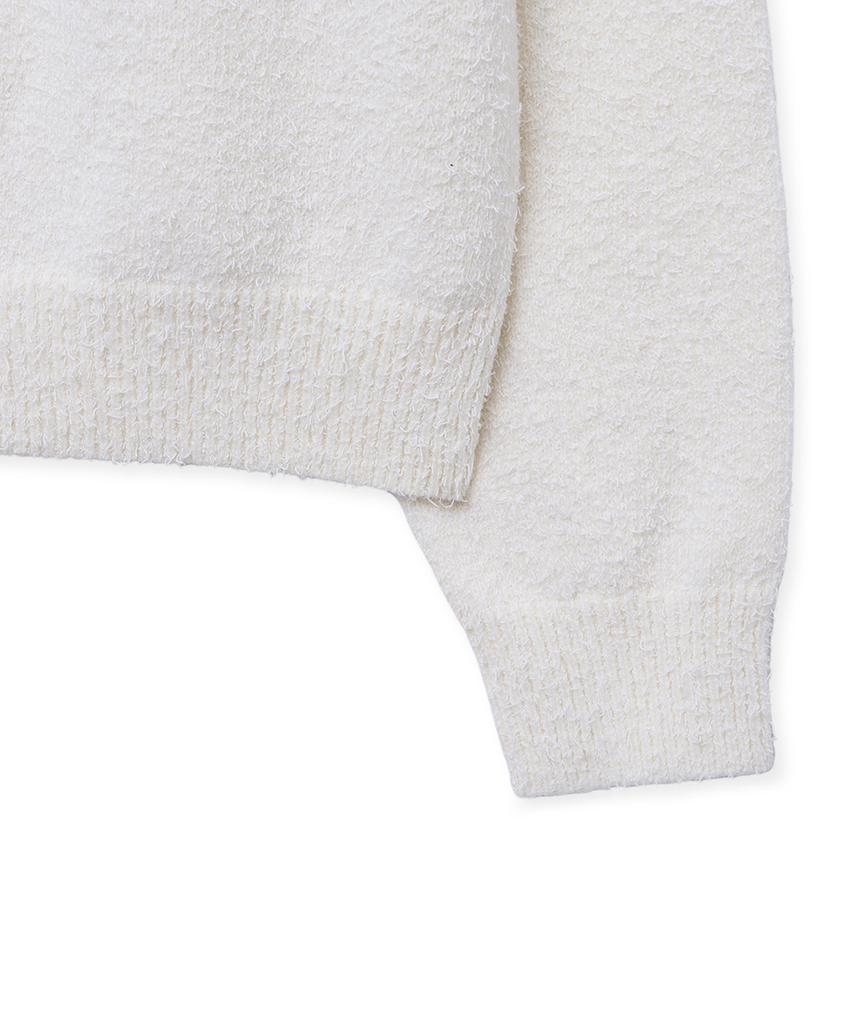 NOIRER Loose Fit Boucle Knit (Ivory)