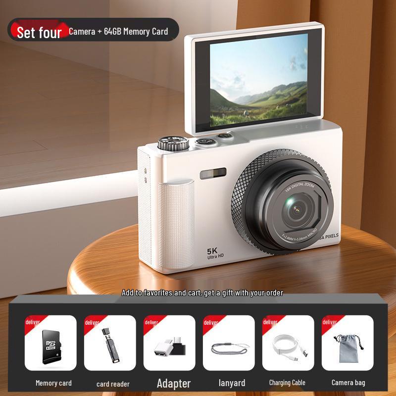 Campus Explorer: 5K Mirrorless DIY Camera with Flip Screen for HD Photography