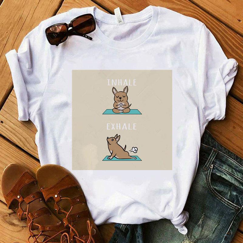 Stampa Mamma Chihuahua T-shirt da Donna Estate Nuova Moda T-shirt Divertente Design Cane Bella Ragazza T-shirt Tee Shirt Femme