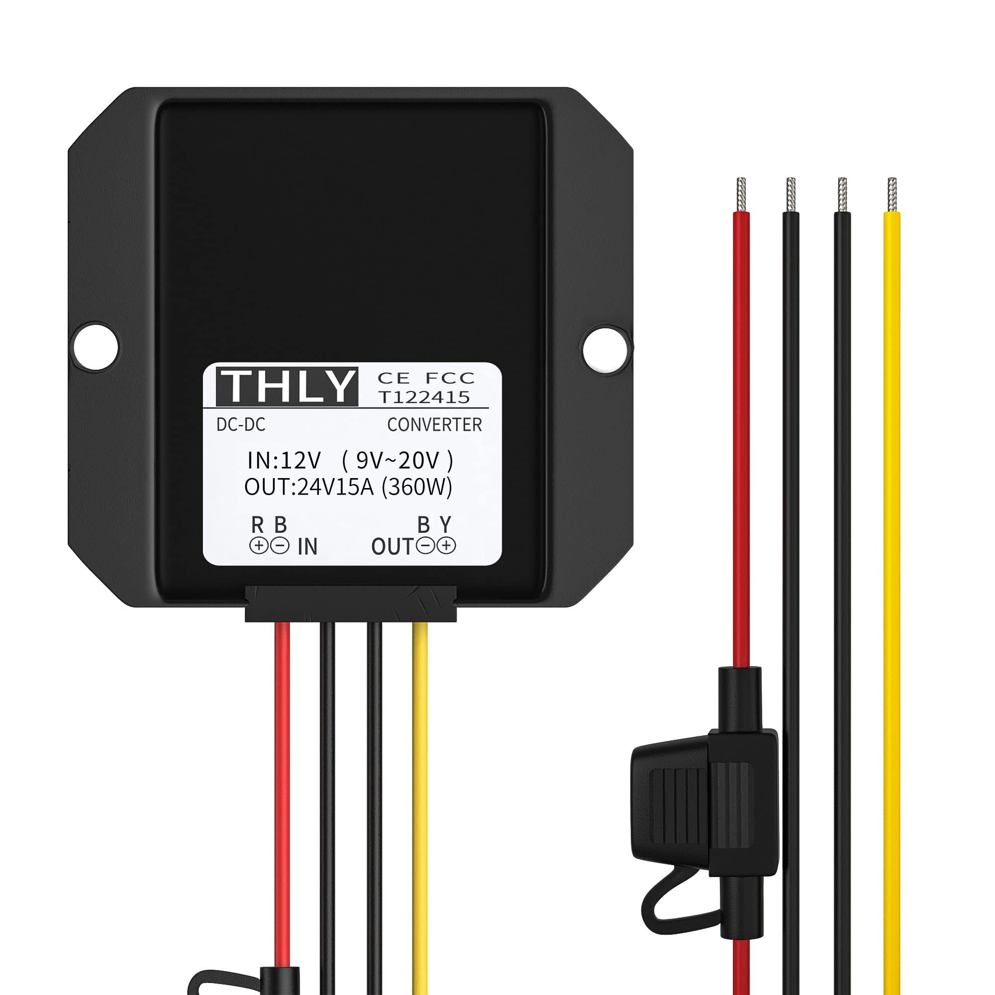 

до 24В dcdc перетворювач підвищувальний трансформатор підвищувальний 15А 360Вт регулятор потужності з запобіжником 15A
