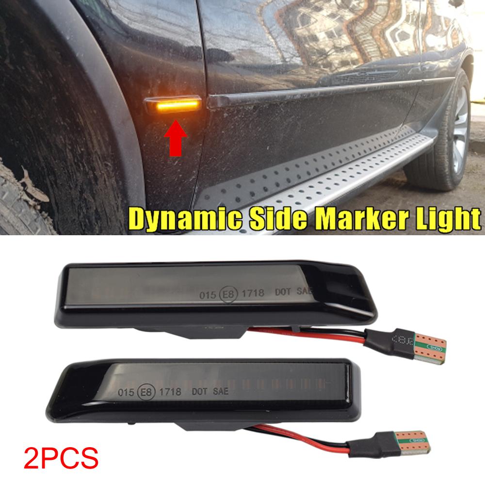 LED dynamisk blinklys Blinklys Blinklys for rennende vann Blinklys Sidemarkeringsblink for BMW X5 E53 3-serie E36