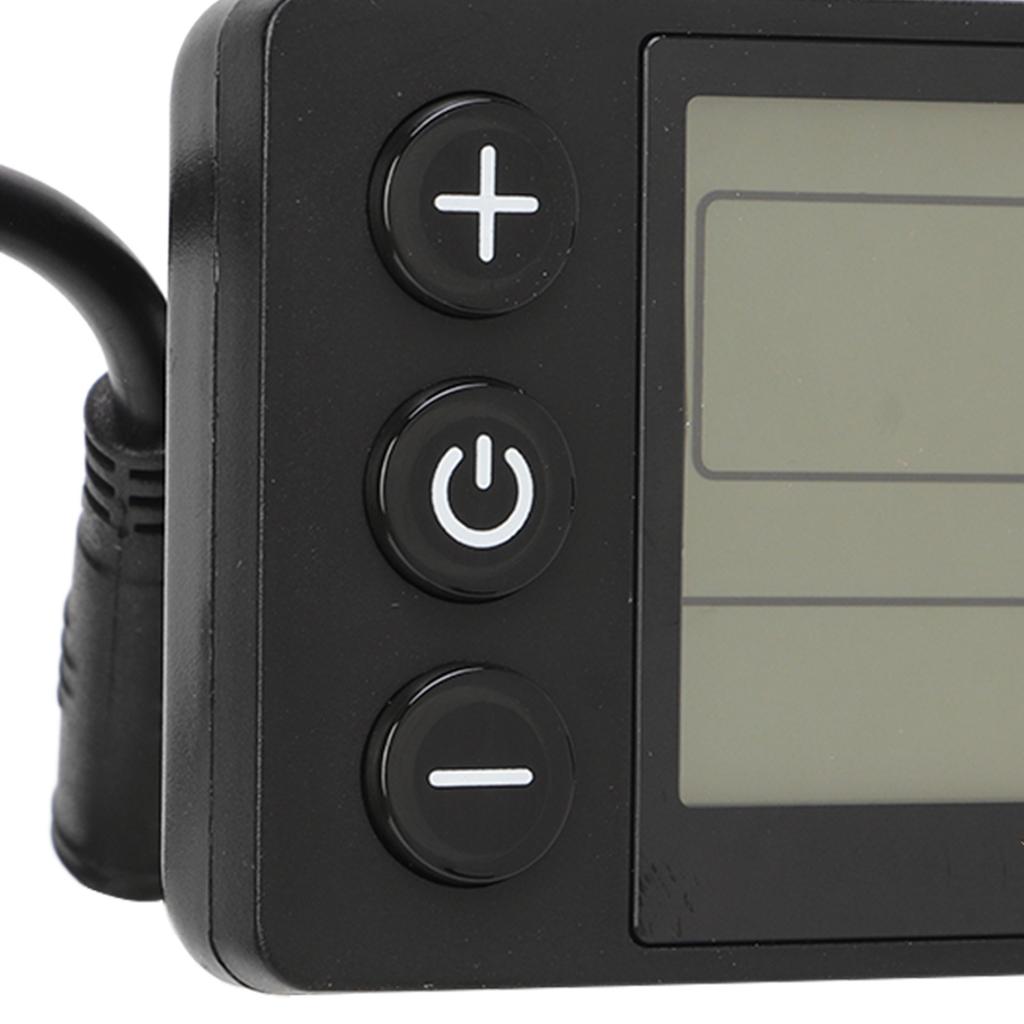 Electric Bicycle LCD Display Meter 24 36 48 52 60V Bike Control Panel with Waterproof Plug