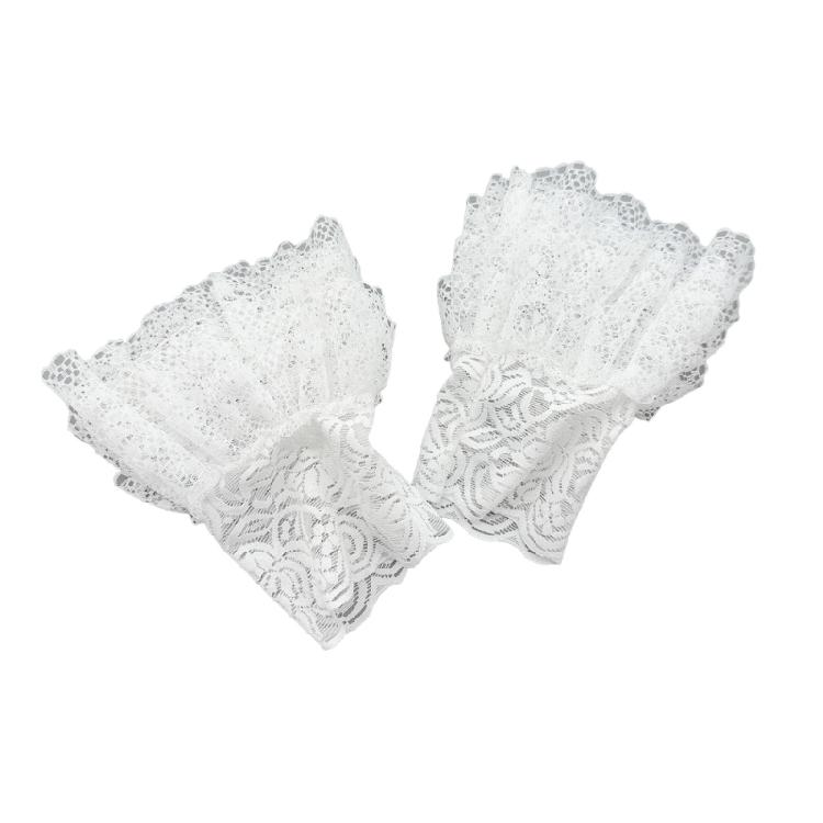 Girls Lace Cuffs Gothic Gloves Steampunk Wrist Cuff Cosplay Accessory for Womens Wedding Party Dress