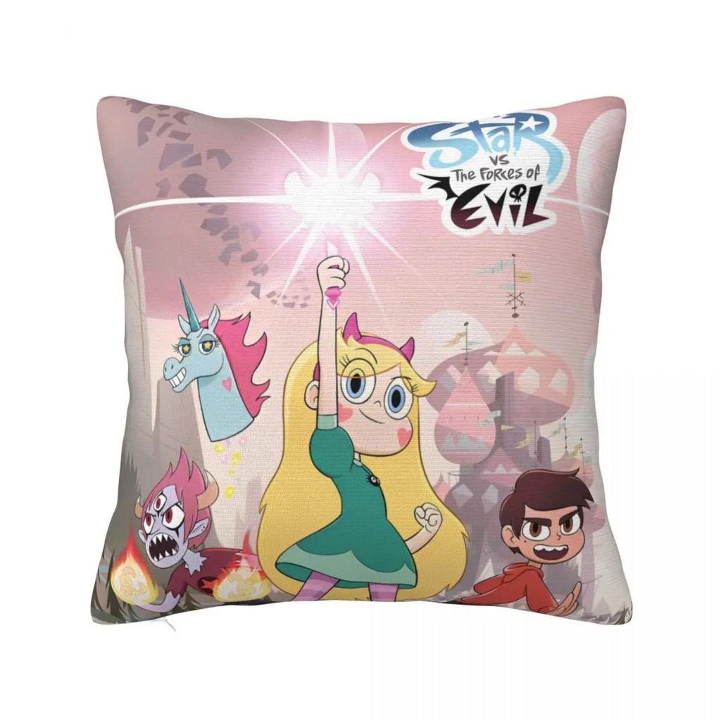 Star Vs. The Forces Of Evil Pillowcase Soft Polyester Cushion Cover Decor Cartoon Cute Throw Pillow Case Cover Bed Square 45cm