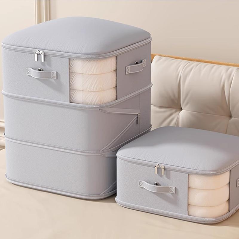 Large Capacity Vacuum Compression Storage Bag Transparent Storage Bag with Zipper Organizer Ideal Choice for Clothes and Bedding