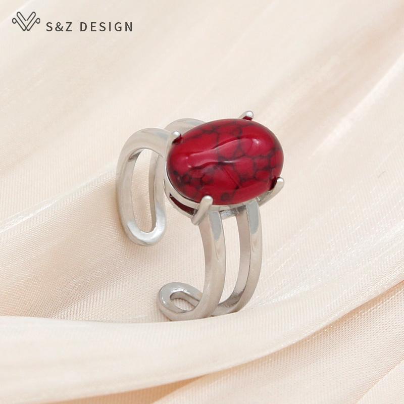 

Винтажные темпераментные овальные кольца в форме яйца для женщин, свадебные элегантные модные украшения для девочек, Европа, Америка, ювелирные изделия в стиле ретро Resizable