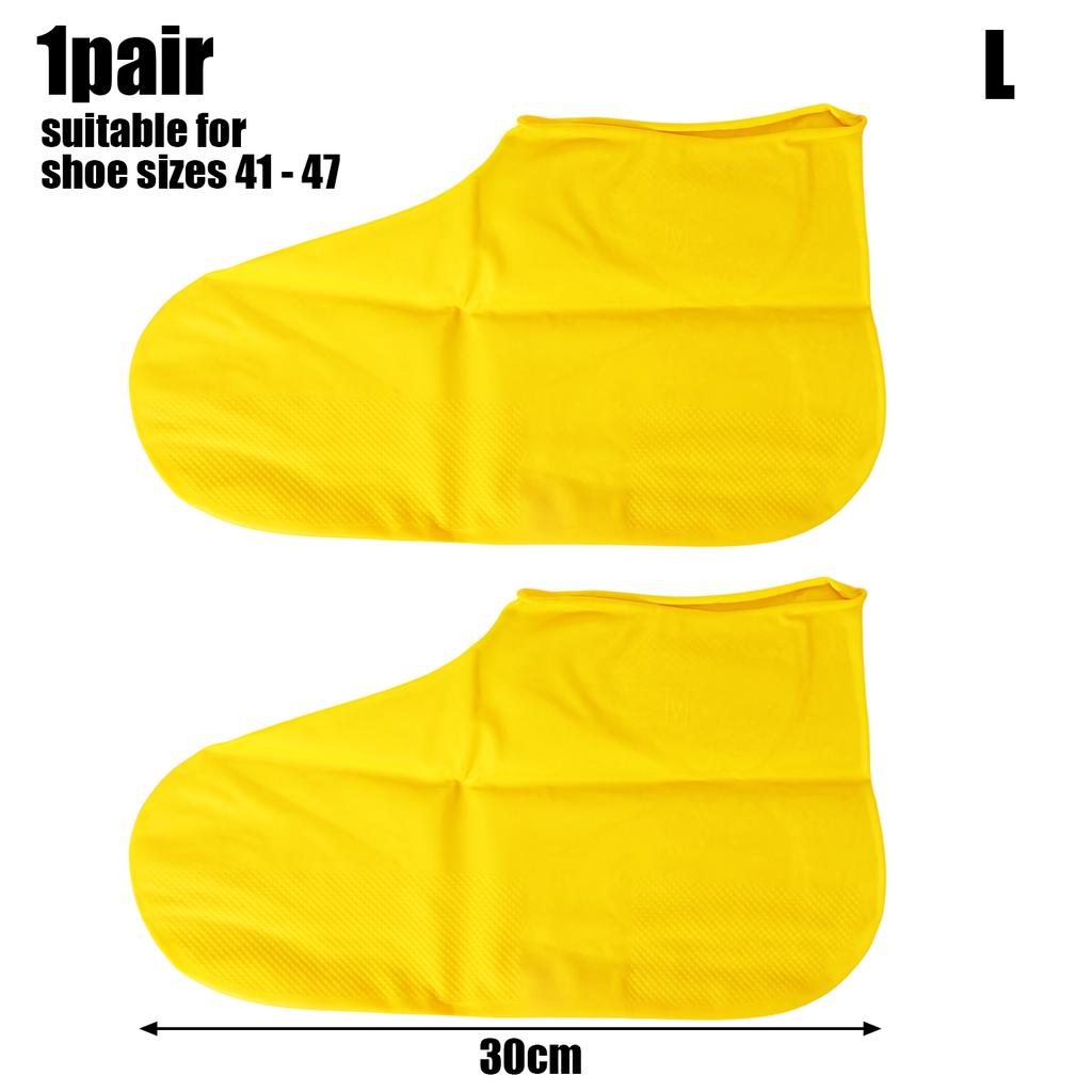 1 Pair Latex Waterproof Shoe Covers Unisex Non-Slip Overshoes Reusable Rain Walking Cycling Shoes Accessories Boot Protectors
