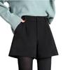 Women's A-line Woolen Bootcut Shorts - High Waist, Thickened, Loose Fit for Autumn/Winter 2024