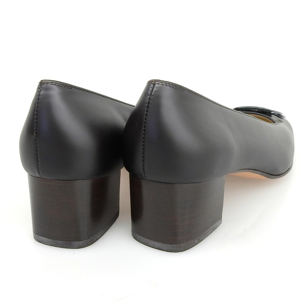 Doskonałe czółenka Salvatore Ferragamo FRAGOLA Vala Ciemnobrązowa skóra Kobiety 6 Używane