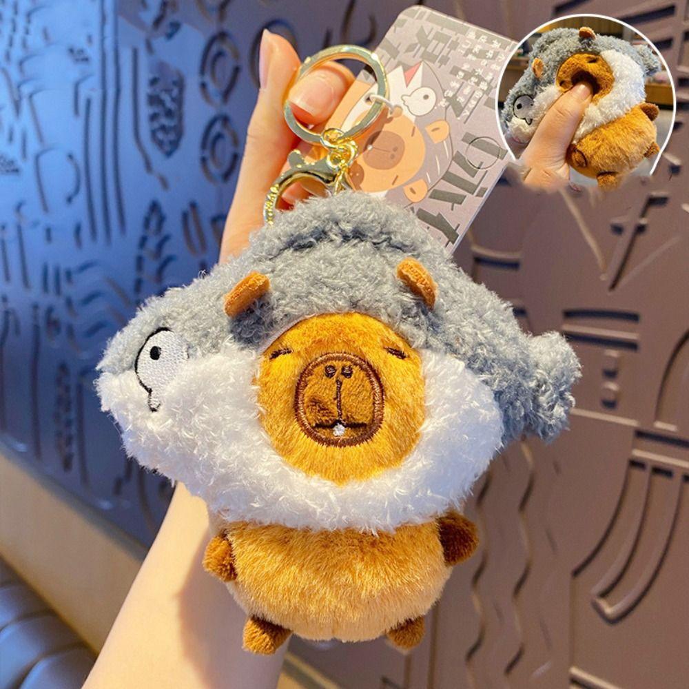 

Stuffed Doll Capybara Plush Keychain Plush Fluffy Capybara Plush Keyring Kids Toy Fish