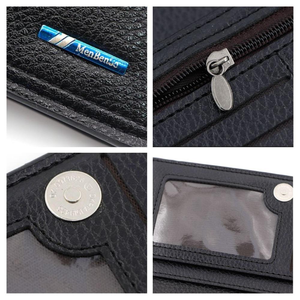 Solid Color PU Men's Long Wallet Zipper Large Capacity Male Leather Purse Handbag Multi-position Card Wallet