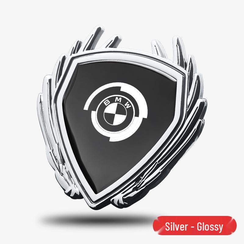 Emblematy BMW Serii 2: Metalowe Emblematy Skrzydła, Naklejki Dekoracyjne na Boczne Szyby do Modeli 225L, 225i, 220i.
