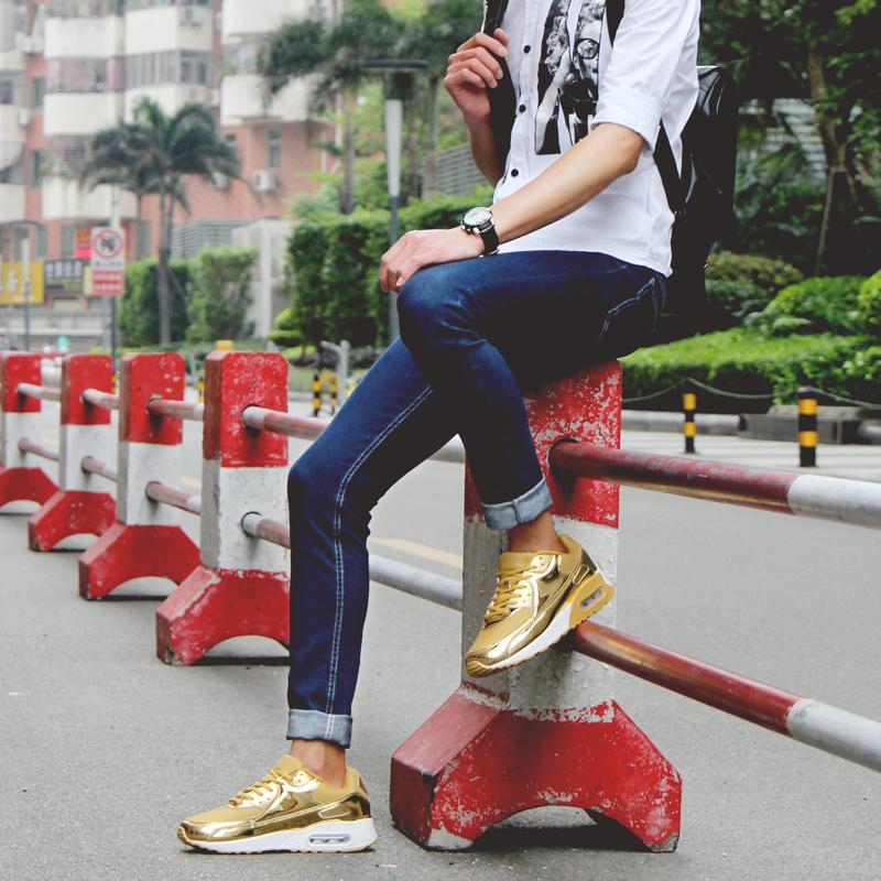 Men's Air Cushion Maximum Mesh Fly Woven Sports Shoes Men and Women Breathable Running Shoes Couple Shoes