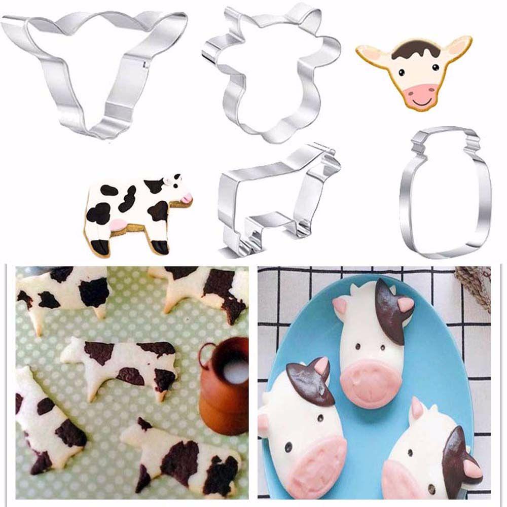 

Stainless Steel Durable Cake Cow Food Fondant Biscuit Mould Cookie Cutter Kitchen Tool Cutting Mold B