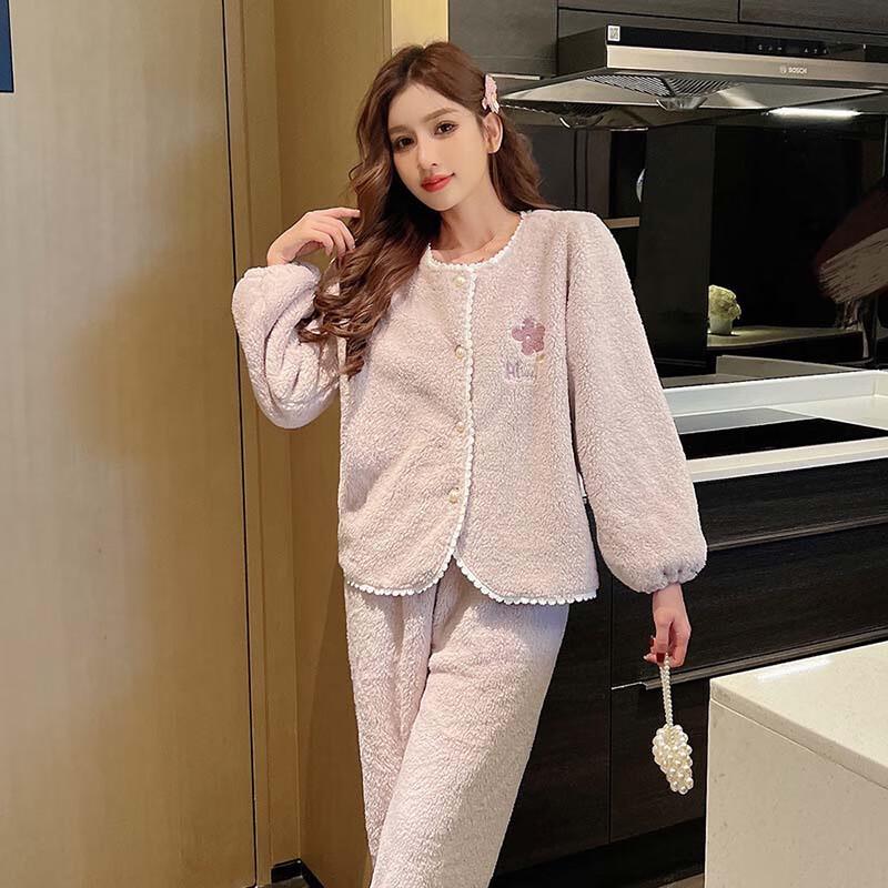 Теплый домашний комплект из кораллового флиса Mu Qingqing M