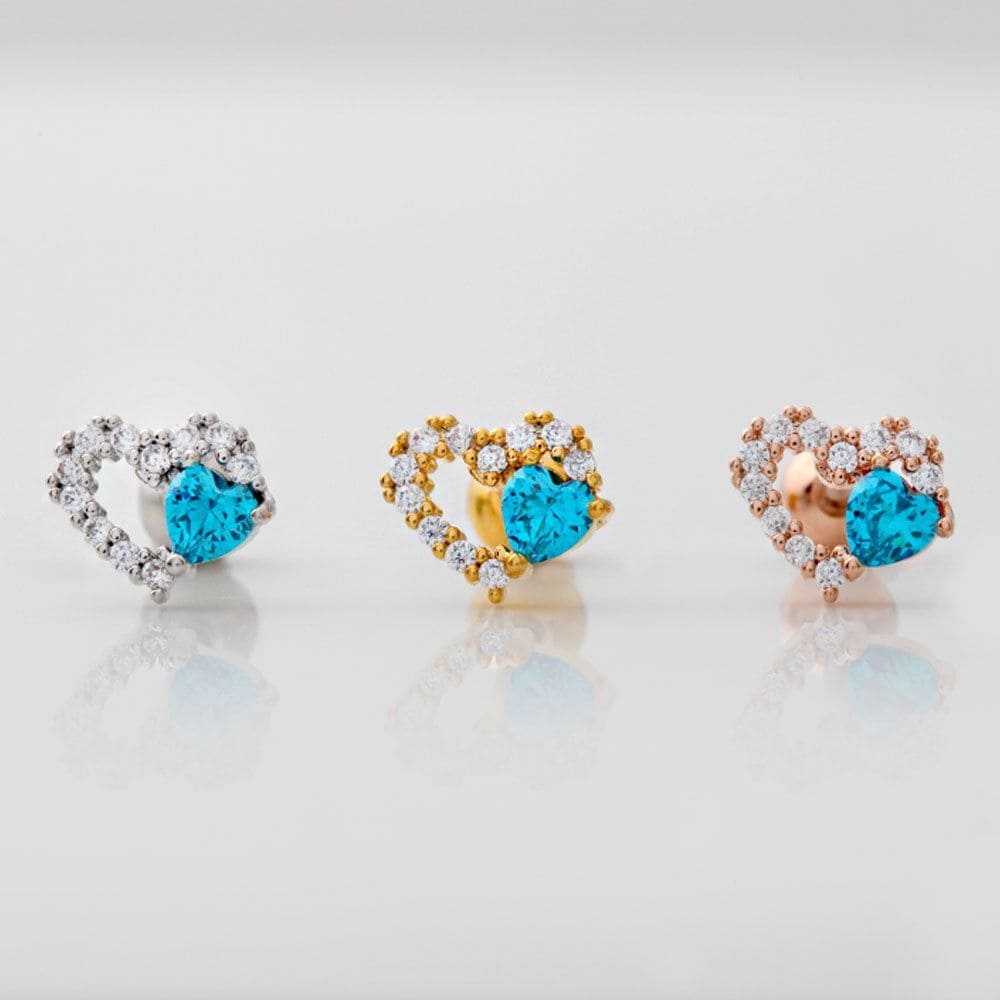 Lovely Surgical Ocean Pin Piercing Cubic (Choose 1 of 3)