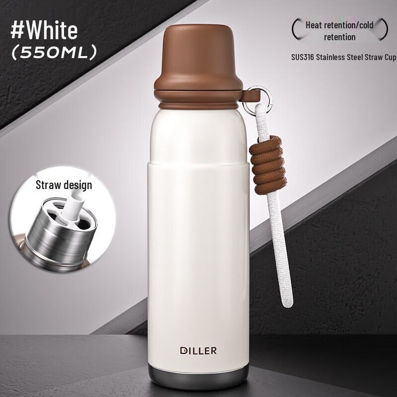 Dileber 316 Stainless Steel Portable Dual-Drink Insulated Bottle