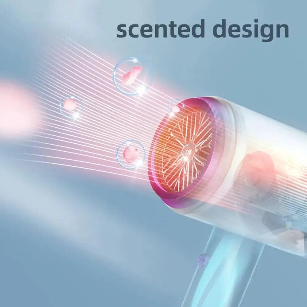 5558hårføner med diffuser, 1600w ionisk hårføner, profesjonell bærbar hårføner og tilbehør for kvinner med krøllete hår