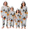 Halloween Print Family Matching Hooded Long Sleeved Zippered Jumpsuit Set