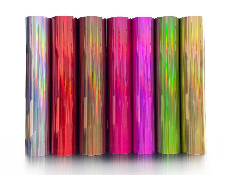 Silver PU Soft Metallic Fantasy Color Laser Heat Transfer Lettering Film