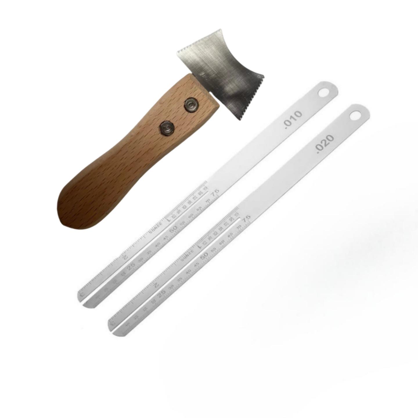 

Guitar Accessories: Serrated Tools & Fret Protection Kits