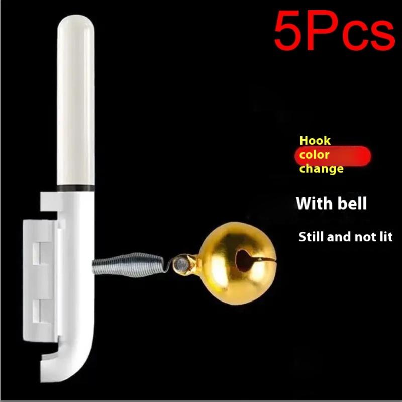 5 Pcs Reusable Electronic Light Stick With Bell LED Fishing Alarms Set Accessories Fishing Electronic Rod Luminous Stick Light