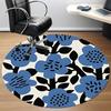 1pc Floral Pattern Office Round Area Rug,  Mat Suitable For Office, Under Office Chairs Bedroom Living Room Home Decor, Room Deco