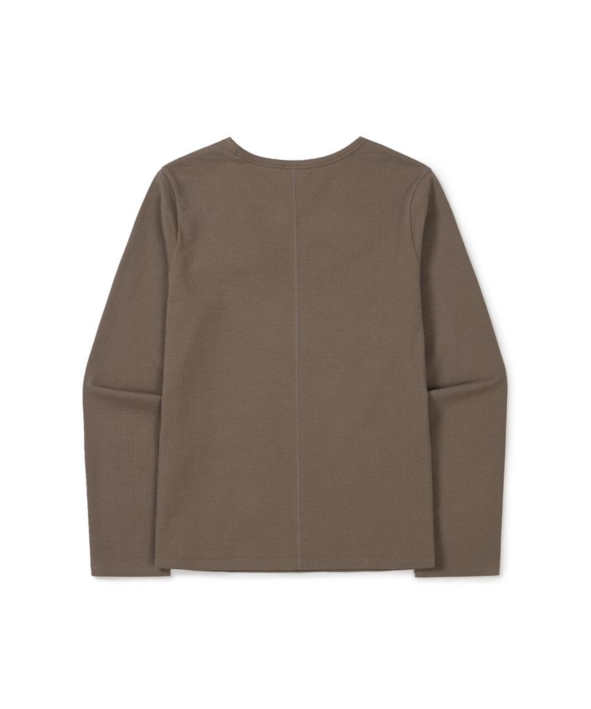 SNOWPEAK APPAREL Ribbed Women'S Long Sleeve T-Shirt (S26Swftl39) Brown