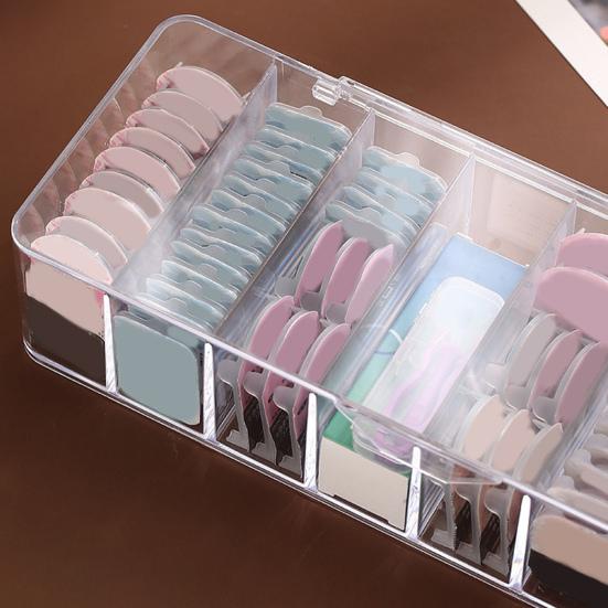 Contact Lenses Storage Box Transparent Design 12 Compartments Large Capacity Dustproof