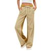 Pantaloni Larghi da Donna Casual a Nove Punti Pieghe Coulisse Vestibilità Larga Pantaloni Vita Elastica Vestibilità Comoda