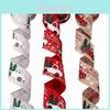 Festive 6m Christmas Tree Ribbon In Red Gray Khaki And White For Elegant Holiday Decor