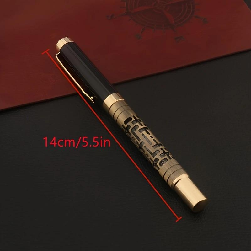 Metal Hollow Design 0.5mm Business Ballpoint Pen, Daily Writing Signature Pen (black Ink)
