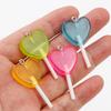 10 BUC Inimi Strălucitoare Formă Piruetă Pandantive Rășină Candy Drăguțe Accesorii pentru Realizare Bijuterii Cercei DIY Accesorii Chei