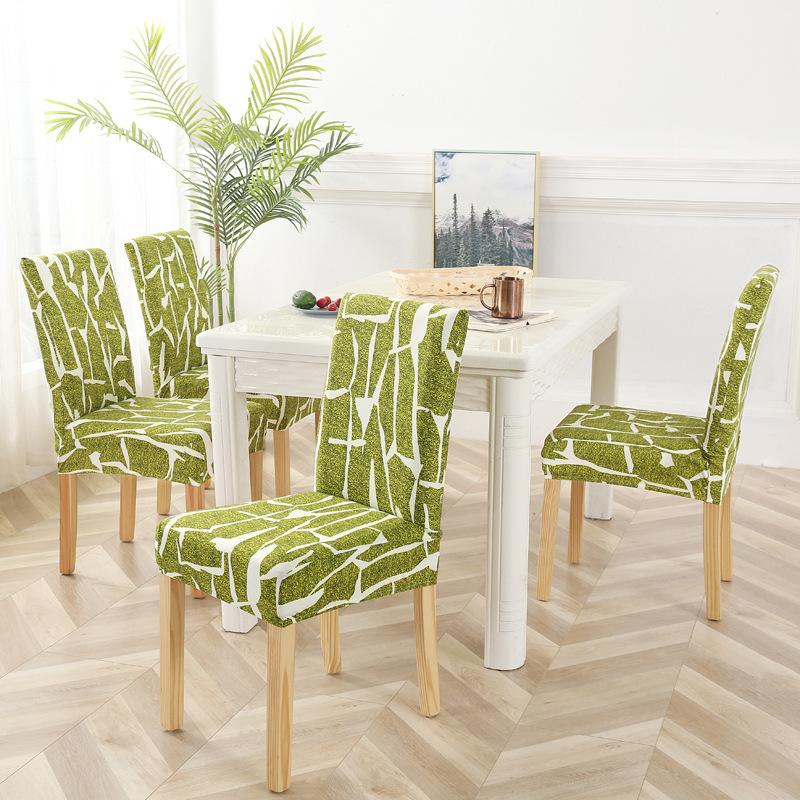 Bedruckter Stuhlbezug Elastischer Küchen-Sitzbezug Stretch Spandex Stuhlbezüge für Esszimmer Hochzeit Hotel Bankett Waschbar