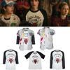 T-shirt manches longues Stranger Things Hellfire Club Impression numérique 3D Cosplay Cadeau pour fan