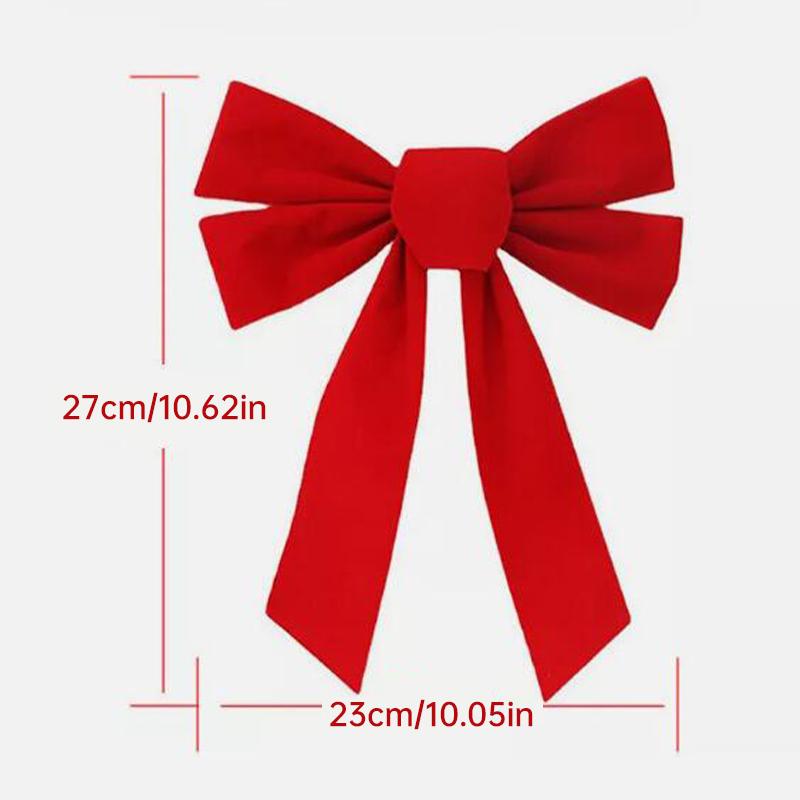 Velvet Xmas Red Bow Ribbon Diy Christmas Front Door Decor Christma Tree Topper Hanging Bow Wedding Door Bow Decor New Year Decor