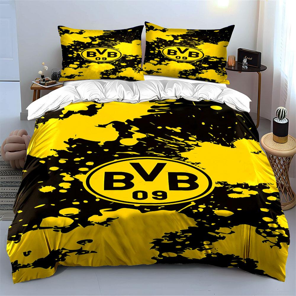 Yellow-black splatter with BVB. Bedding sets Duvet cover sets Duvet covers Pillowcases(1 * Duvet Cover 2 * Pillowcases, without duvet insert)